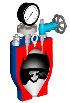 diaphragm pulsation dampeners made of PPH for low pressure applications